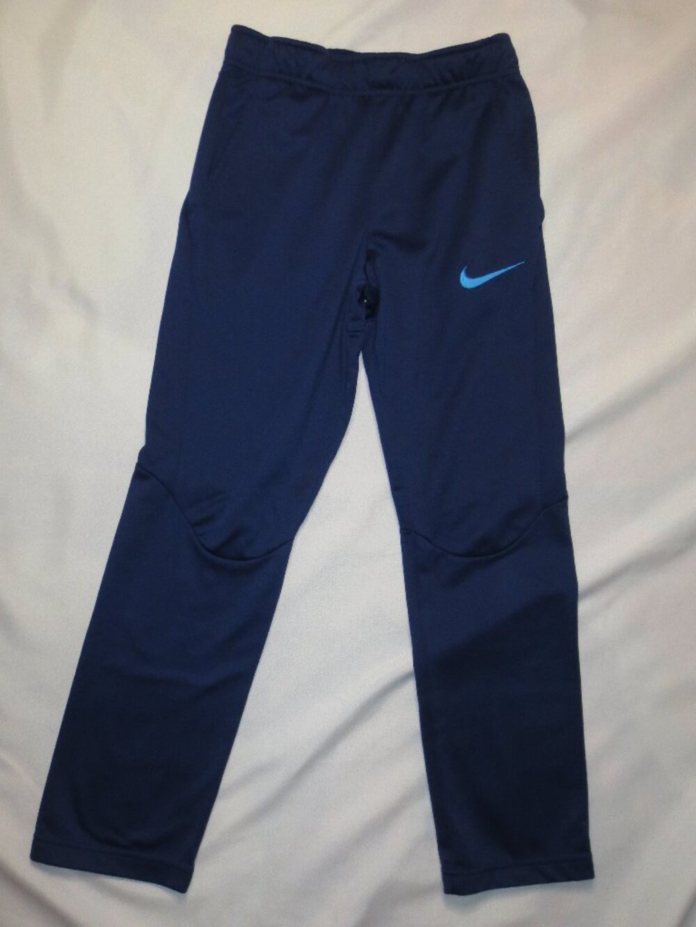 NIKE boys PANTS blue DRI-FIT workout ATHLETIC SIZE L